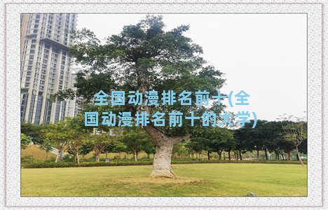 全国动漫排名前十(全国动漫排名前十的大学)