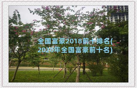 全国富豪2018前十排名(2020年全国富豪前十名)