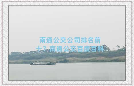 南通公交公司排名前十？南通公交百度百科