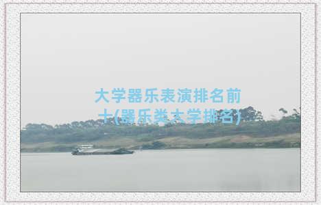 大学器乐表演排名前十(器乐类大学排名)